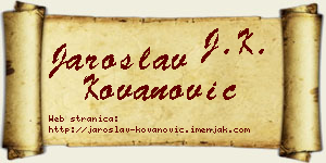 Jaroslav Kovanović vizit kartica